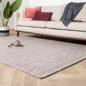 Studio Clarice Tapis en laine | Brilliant Gris Clair | 160x240cm | Gris | Rectangulaire | Tapis