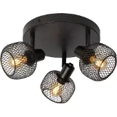 Lucide MAREN - Plafonnier encastré, diamètre 37 cm - 3 ampoules E14, couleur noire