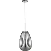 Nova Luce Lustre original soufflé à la bouche Lava, Variante : 12 W, Ø 220 x 496 mm, chromé