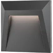 Nova Luce Applique murale carrée Luton 12,5 cm gris