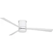 Nova Luce Silky - ventilateur de plafond avec lumière et télécommande - Ø 132 x 25 cm - 18W LED inclus - blanc mat