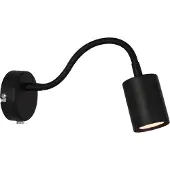 Nordlux Explore Lampe de lecture LED sur col de cygne, Variante : Ø 55 x 350 mm, GU10, 7 W, noir