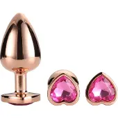 Dream Toys Gleaming Love - plug anal cœur - set de 3 - rosegold