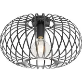 QAZQA Plafonnier design noir 39 cm - Johanna