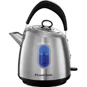 Russell Hobbs Bouilloire Électrique Stylevia 1,5 L 2200 W Acier Inox Noir
