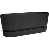 Elho 50 cm Pot Ovale en Plastique Noir