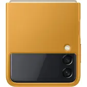 Samsung Galaxy Z Flip 3 Back Cover Cuir Jaune