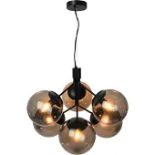 Nordlux Ivona, lampe suspendue au design puissant, Variante : Ø 200 x 445 x 620 mm, 6 x 28 W, E27, noir