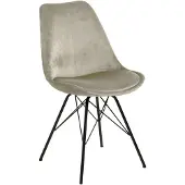 Fonq Chaise coquille Iram en velours - sable