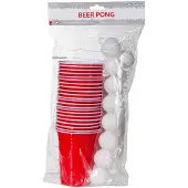 Out of the blue Jeu à boire Beer Pong avec 15 balles et 22 gobelets