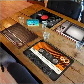 Mikamax Tapis de table rétro - Lot de 4 pièces