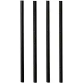Papstar Paille à cocktail noire 7mm, Pailles, Noir