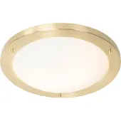 QAZQA Plafonnier moderne doré 41 cm IP44 - Yuma