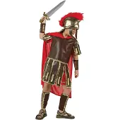 Atosa Roman Child Child Soldier Costume Rouge 5-6 Years Enfants
