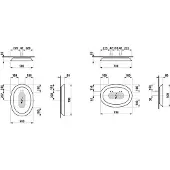 Laufen The New Classic miroir LED, céramique saphir, 700x500mm, H4060700857571