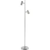 Highlight Lampadaire Burgos Nickel 2 lumières