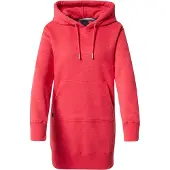 Superdry Vintage Logo Embroidered Long Sleeve Dress Rouge XS Femme