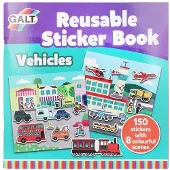 Galt Livre d'autocollants réutilisables - Véhicules (150 Autocollants)