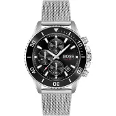 HUGO BOSS Montre à quartz pour homme, argent, acier inoxydable, 1513904