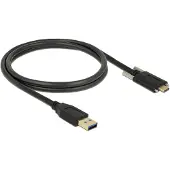 DeLOCK USB-Kabel Supersp. 10Gbps A->C St/St 2 Schraube 1.0m