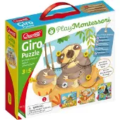 Quercetti puzzle tournant Animaux Giro 23 x 20 cm PVC 29 pièces