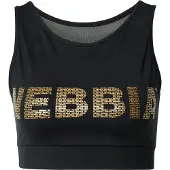 Nebbia Intense Gold Mesh Sports Bra Noir XS Femme