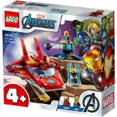 LEGO 76170 Marvel Avengers Iron Man vs. Thanos avec jet et 2 figurines de super-héros, jouet à partir de 4 ans
