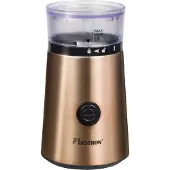 Bestron ACG1000CO Moulin à café électrique - 150W - Couteaux en acier inoxydable - Capacité de 50g - Couleur cuivre - Pour grains de café et épices - Garantie 5 ans