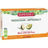 SuperDiet – RADIS NOIR, ARTICHAUT BIO – 20 ampoules de 10 ml 20x10 ml Ampoule(S) Buvable(S)