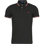Ralph Lauren pour homme. 710842621001 Polo Slim Fit noir sur mesure (M), Casuel, Coton, Classique, Manche courte