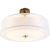 QAZQA Plafonnier moderne blanc 50 cm 3 lumières - Drum Duo