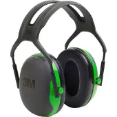 Peltor Casque de protection auditive Peltor X1 - Atténuation moyenne - Noir et vert - SNR 27 db