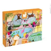 Janod Tactile A Day At The Zoo Puzzle 20 Pieces Multicolore 20 Enfants