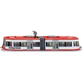 Siku 1895, Tram, 1:87, Métal/Plastique, Rouge/Blanc, Compatible avec les autres jouets SIKU