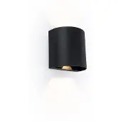 Lutec Applique noire Gemini Beams conception ronde