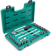 Sata Jeu de clés à douille 6 pans 1/2" 24 pcs. (1/2")