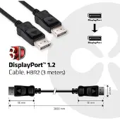Club 3D Câble DisplayPort 1.2 3 mètres Noir