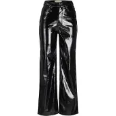 Jack & Jones Kenya Straight Faux Leat Jjxx Pantalon taille haute Noir S Femme Noir S