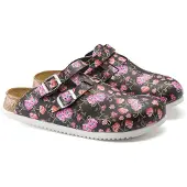 Birkenstock Femmes, Sandales, Kay SL Birko-Flor étroit, Noir, (38)