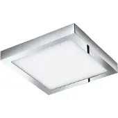 Eglo Plafonnier à panneau LED 33668 Crosslink FUEVA-C chrome L : 30 cm l : 30 cm H : 4 cm dimmable IP44 2700-6500K avec fonction Connect
