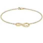 Elli Bracelet 'Infinity' or / transparent