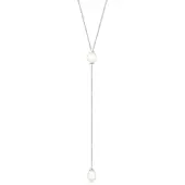 Elli Chaîne argent / blanc perle