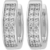 Jette Creolen ENDLESS, (Argent 925 rhodié, Argent rhodié)