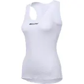 Santini Lieve Sleeveless Base Layer Blanc XS Femme