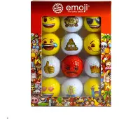 Emoji Lot de 12 balles de golf amusantes