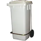 CombiSteel Poubelle à pédale en plastique, 240 litres