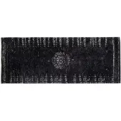 Nordal Grand tapis tissé - gris foncé / noir