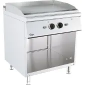 CombiSteel Plaque de cuisson pour barbecue à gaz Base 700 chromée, modèle sur pied (800 mm de large)
