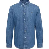 Ralph Lauren Chemise bleu denim / noisette / blanc