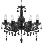 Searchlight Plafonnier, noir, 93 cm, MARIE THERESE